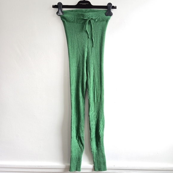 New Varley Mocado Rib Knit Verdant Green Leggings NWOT XS - Picture 8 of 12